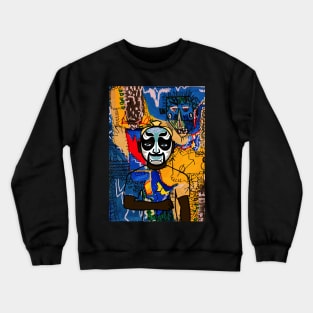 Decrypting Art: NFT Character - MaleMask Street ArtSet inspired by the Rosetta Stone on TeePublic Crewneck Sweatshirt